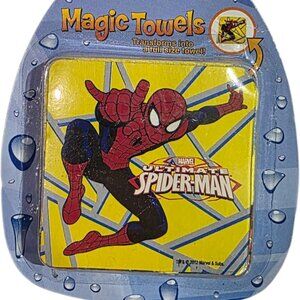 Magic Towel, Spiderman with yellow background print